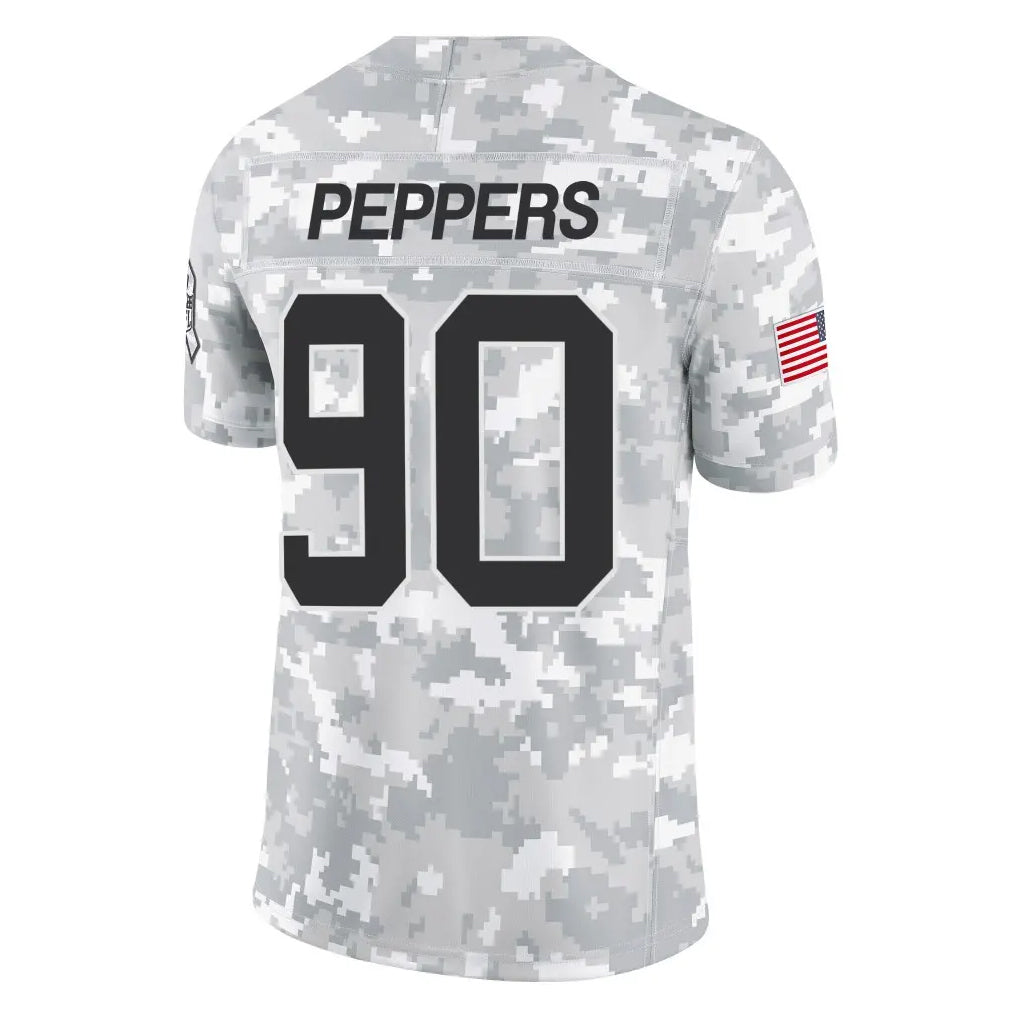 Davalo C.Panthers #90 Julius Peppers Player Arctic Camo Salute to Service Limited Game Stitched Jerseys