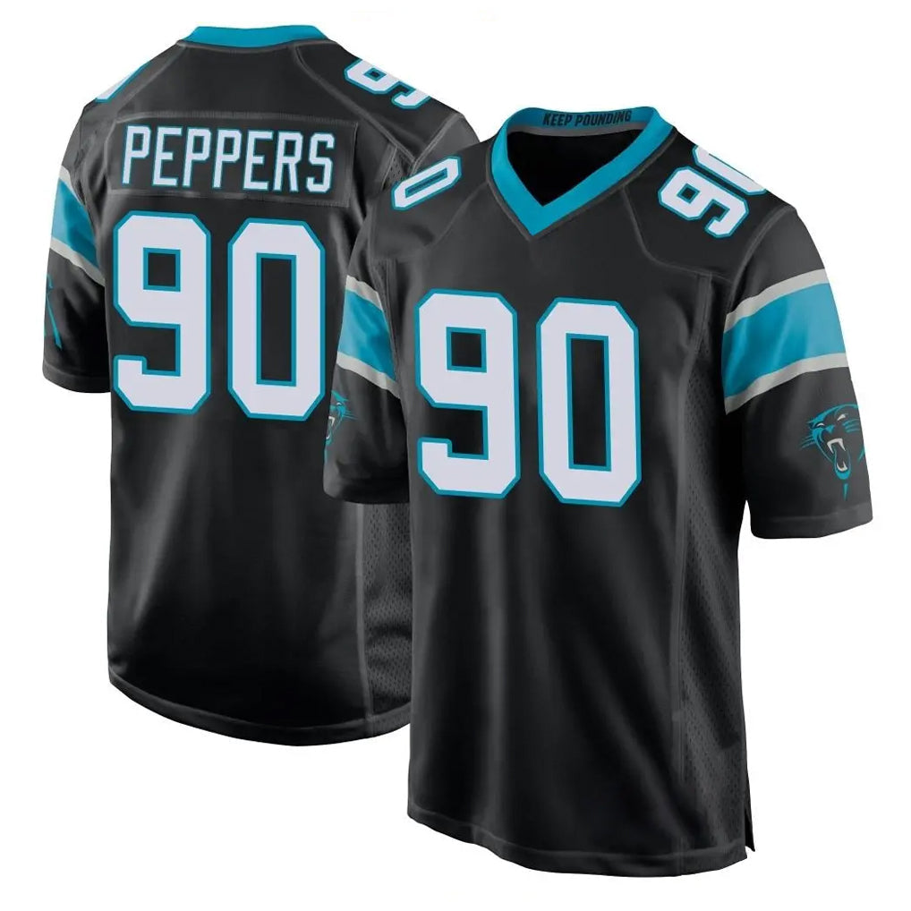 Davalo C.Panthers #90 Julius Peppers Player Black Game Stitched Jerseys
