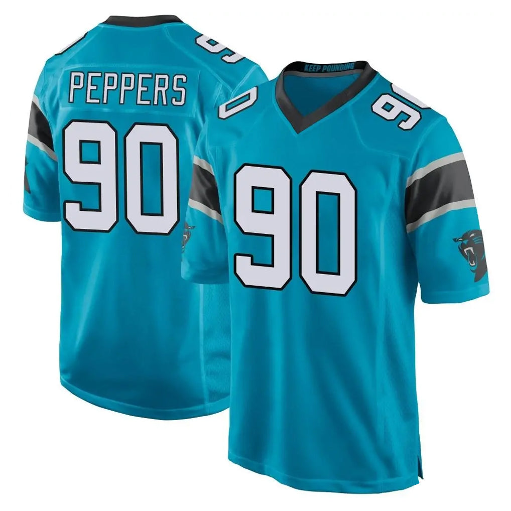 Davalo C.Panthers #90 Julius Peppers Player Blue Game Stitched Jerseys