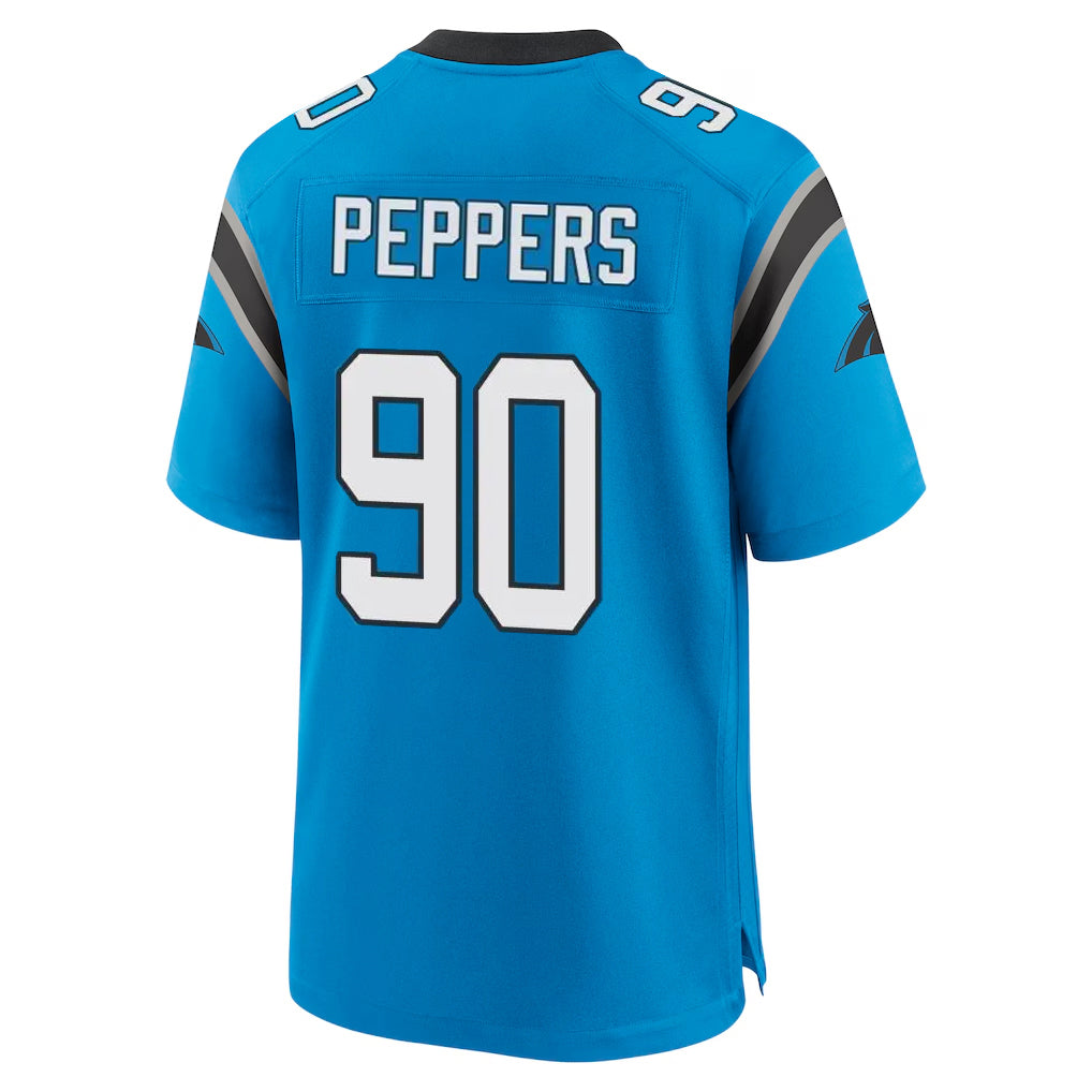 Davalo C.Panthers #90 Julius Peppers Player Blue Home Game Stitched Jerseys
