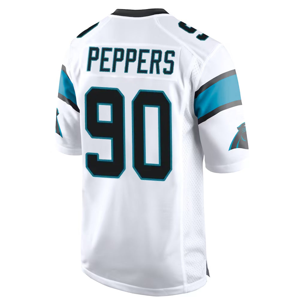 Davalo C.Panthers #90 Julius Peppers Player White Game Stitched Jerseys