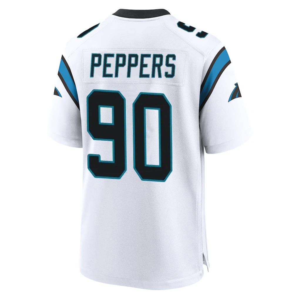 Davalo C.Panthers #90 Julius Peppers Player White Home Game Stitched Jerseys