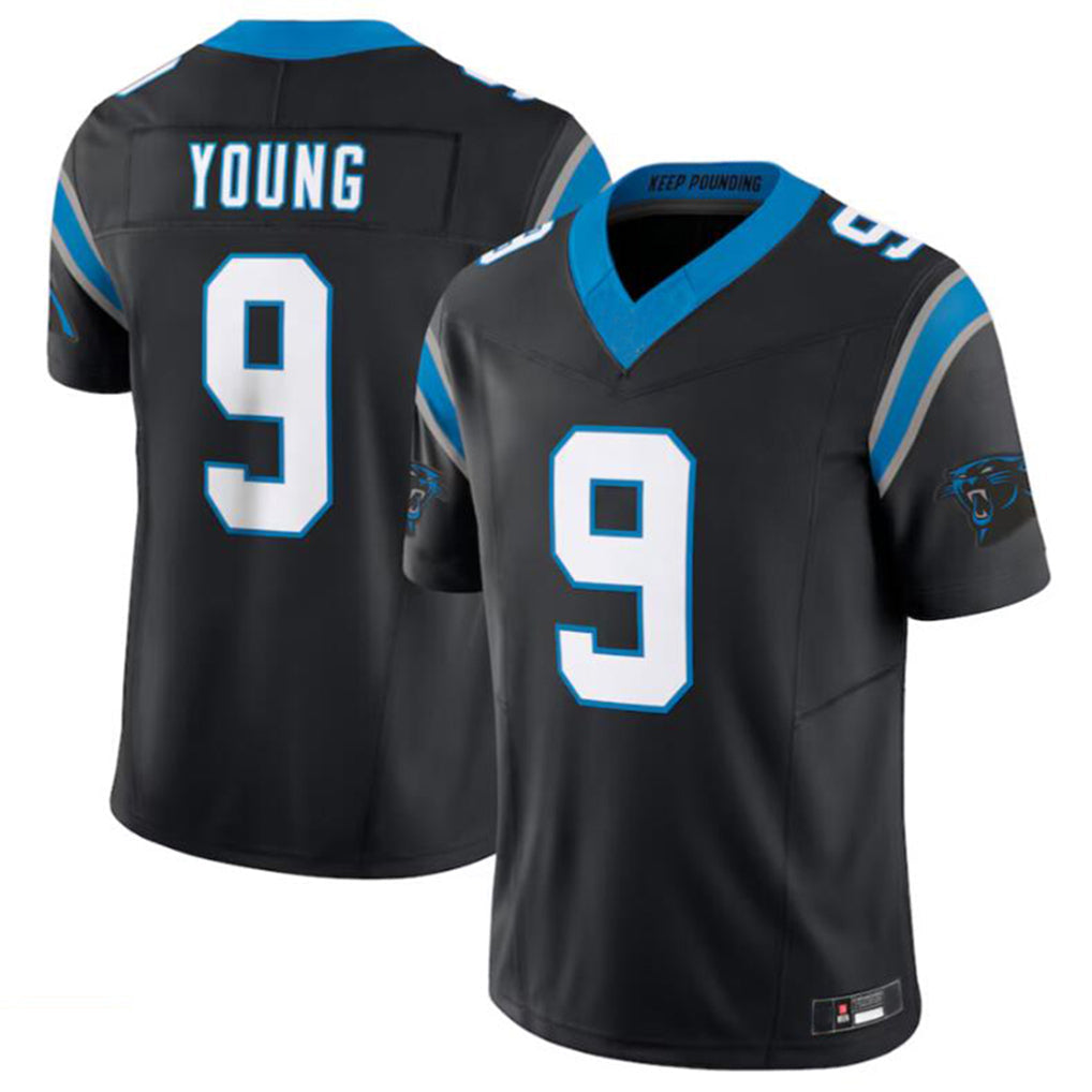 Davalo C.Panthers #9 Bryce Young Black Vapor F.U.S.E. Limited Home Game Stitched Jerseys