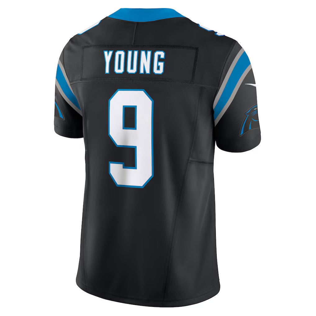 Davalo C.Panthers #9 Bryce Young Black Vapor F.U.S.E. Limited Stitched Jerseys