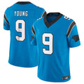 Davalo C.Panthers #9 Bryce Young Blue Vapor F.U.S.E. Limited Home Game Stitched Jerseys