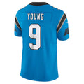 Davalo C.Panthers #9 Bryce Young Blue Vapor F.U.S.E. Limited Stitched Jerseys