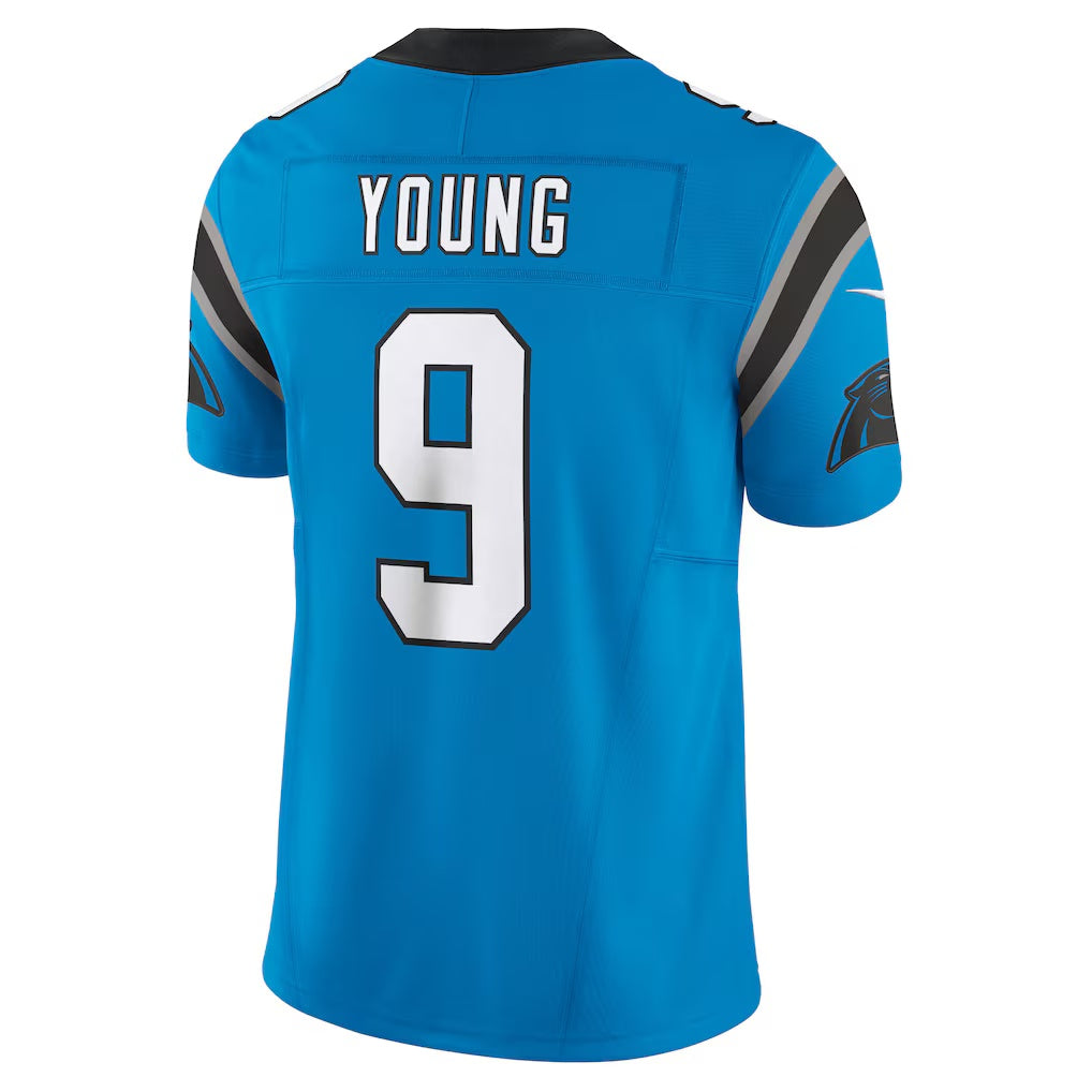Davalo C.Panthers #9 Bryce Young Blue Vapor F.U.S.E. Limited Stitched Jerseys