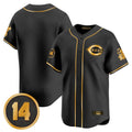 Davalo C.Reds Black-Gold Vapor Premier Limited Home Blank Player Stitched Jerseys