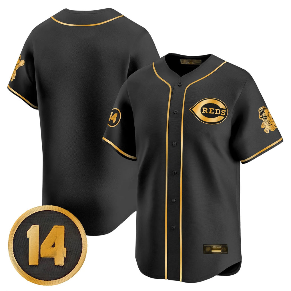 Davalo C.Reds Black-Gold Vapor Premier Limited Home Blank Player Stitched Jerseys