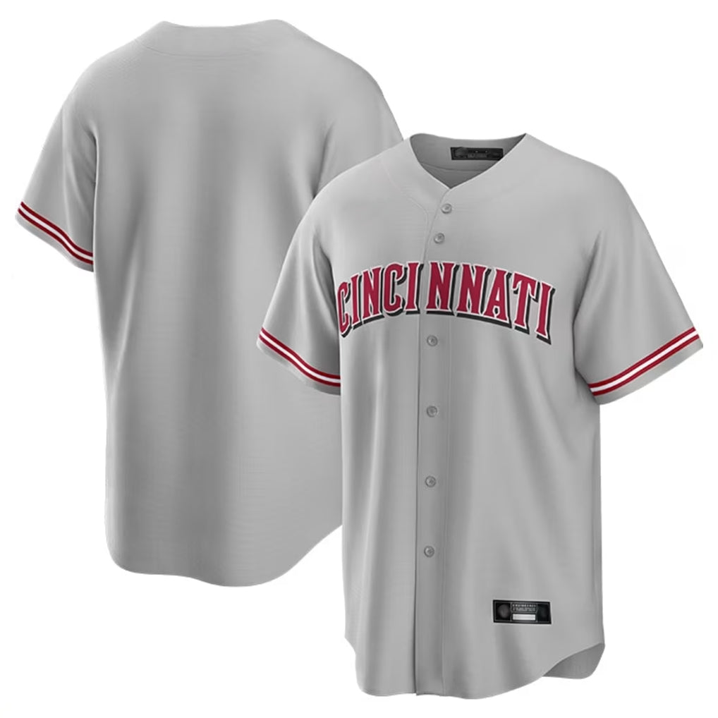 Davalo C.Reds Gray Home Game Blank Player Stitched Jerseys
