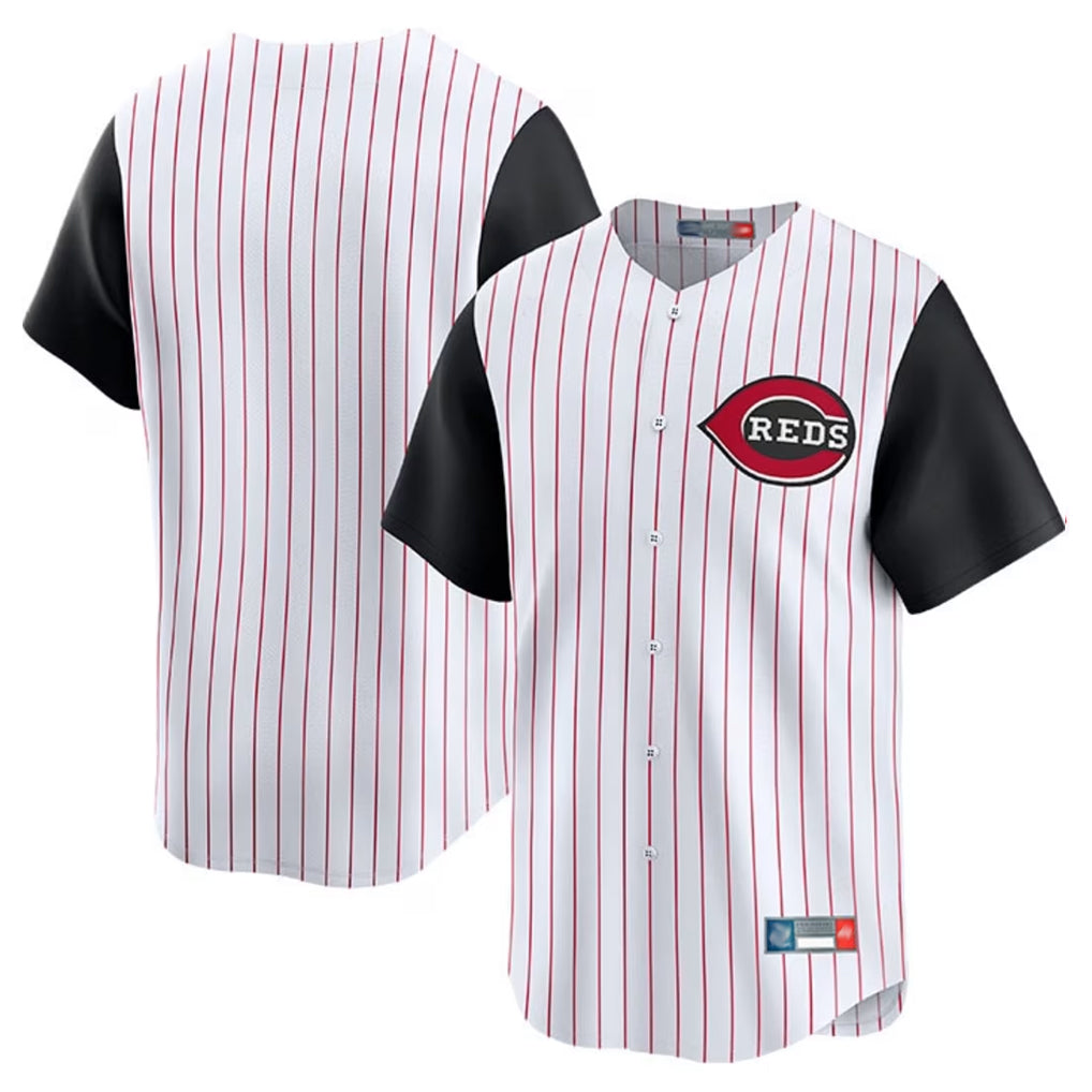 Davalo C.Reds White Black Stripe Field of Dreams Game Home Blank Player Stitched Jerseys