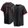 Davalo C.Reds #11 Barry Larkin Player Black City Connect Home Game Stitched Jerseys