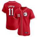 Davalo C.Reds #11 Barry Larkin Player Red Limited Elite Home Game Stitched Jerseys