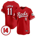Davalo C.Reds #11 Barry Larkin Player Red Vapor Premier Limited Home Stitched Jerseys