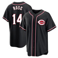 Davalo C.Reds #14 Pete Rose Player Black Fashion Out Home Game Stitched Jerseys