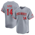Davalo C.Reds #14 Pete Rose Player Gray Home Limited Stitched Jerseys