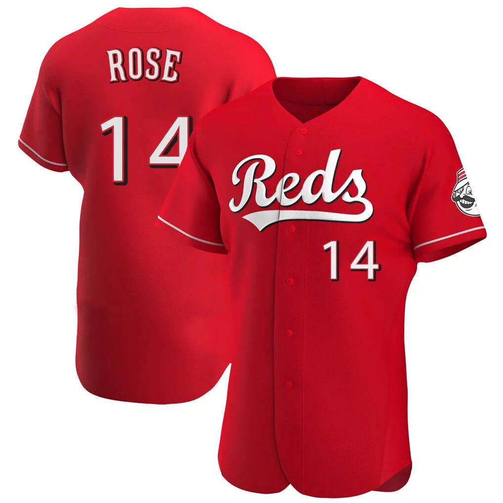 Davalo C.Reds #14 Pete Rose Player Red Limited Elite Home Stitched Jerseys
