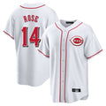 Davalo C.Reds #14 Pete Rose Player White Game Home Stitched Jerseys