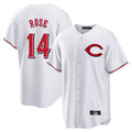 Davalo C.Reds #14 Pete Rose Player White Home Game Stitched Jerseys