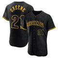 Davalo C.Reds #21 Hunter Greene Player Black Snake Skin City Limited Elite Home Stitched Jerseys