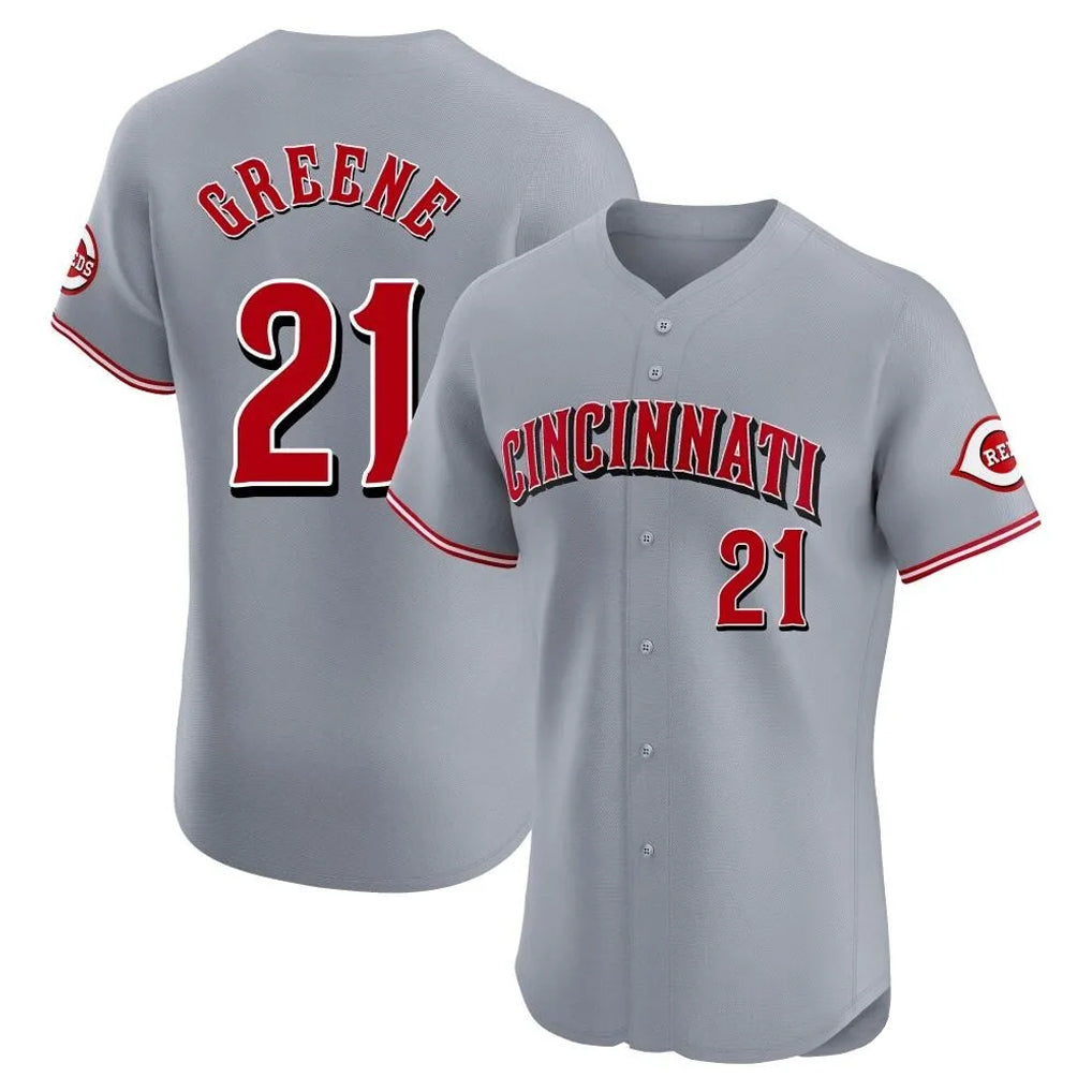 Davalo C.Reds #21 Hunter Greene Player Gray Limited Elite Home Stitched Jerseys