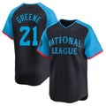 Davalo C.Reds #21 Hunter Greene Player Navy Limited National League All-Star Game Stitched Jerseys