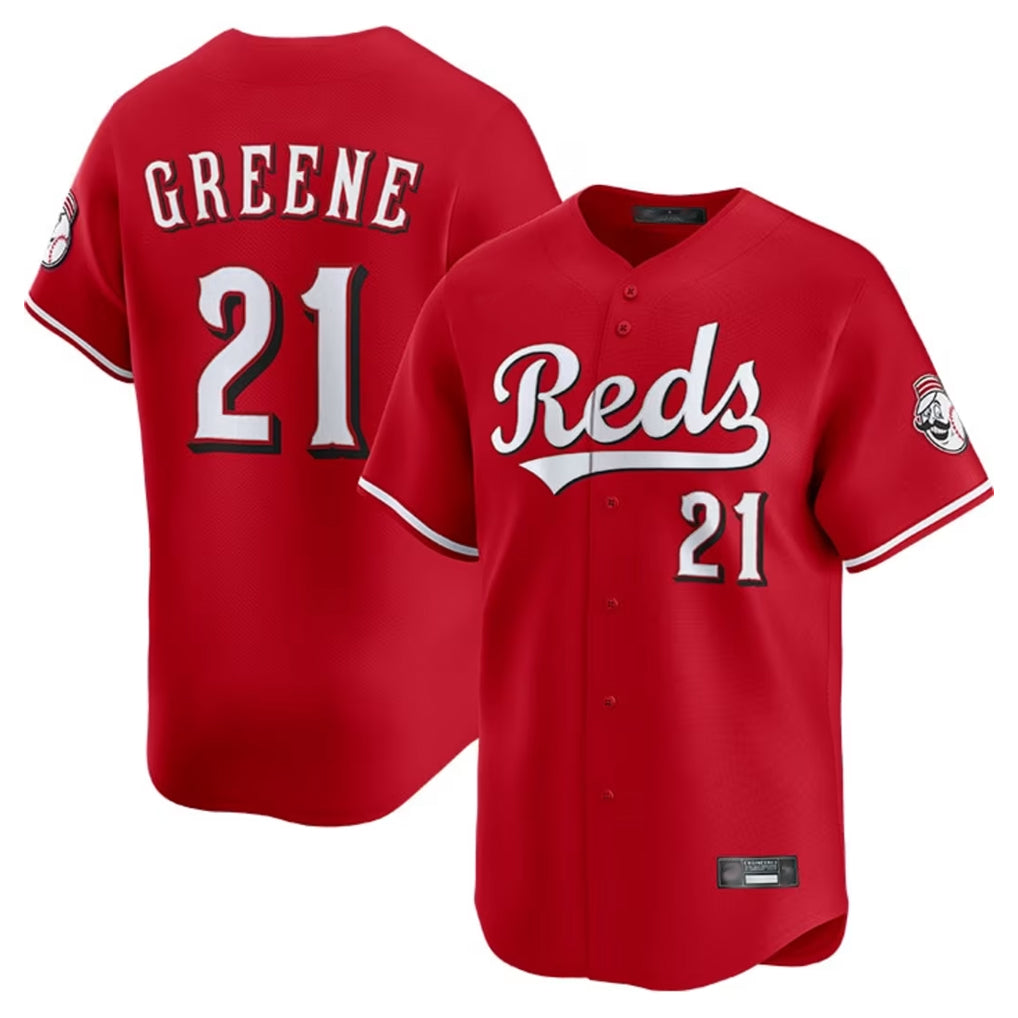 Davalo C.Reds #21 Hunter Greene Player Red Home Limited Stitched Jerseys