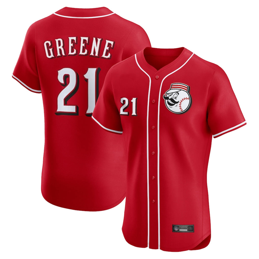 Davalo C.Reds #21 Hunter Greene Player Red Limited Elite Home Game Stitched Jerseys