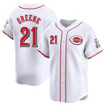 Davalo C.Reds #21 Hunter Greene Player White Home Limited Stitched Jerseys