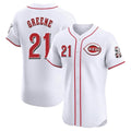 Davalo C.Reds #21 Hunter Greene Player White Limited Elite Home Stitched Jerseys