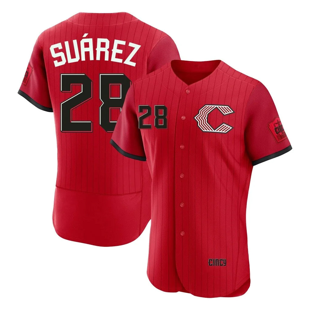 Davalo C.Reds #28 Eugenio Su¡§¡érez Player Red 2026 City Connect Limited Home Stitched Jerseys