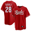 Davalo C.Reds #28 Eugenio Su¡§¡érez Player Red Home Game Stitched Jerseys