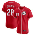Davalo C.Reds #28 Eugenio Su¡§¡érez Player Red Limited Elite Home Game Stitched Jerseys