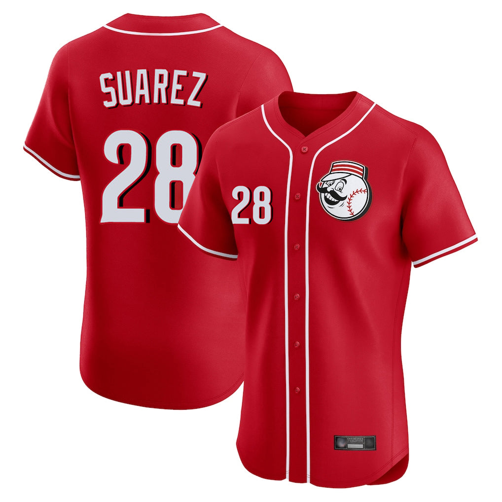 Davalo C.Reds #28 Eugenio Su¡§¡érez Player Red Limited Elite Home Game Stitched Jerseys