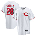 Davalo C.Reds #28 Eugenio Su¡§¡érez Player White Home Game Stitched Jerseys