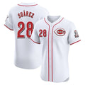 Davalo C.Reds #28 Eugenio Su¡§¡érez Player White Limited Elite Home Stitched Jerseys