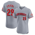 Davalo C.Reds #29 TJ Friedl Player Gray Limited Elite Home Stitched Jerseys