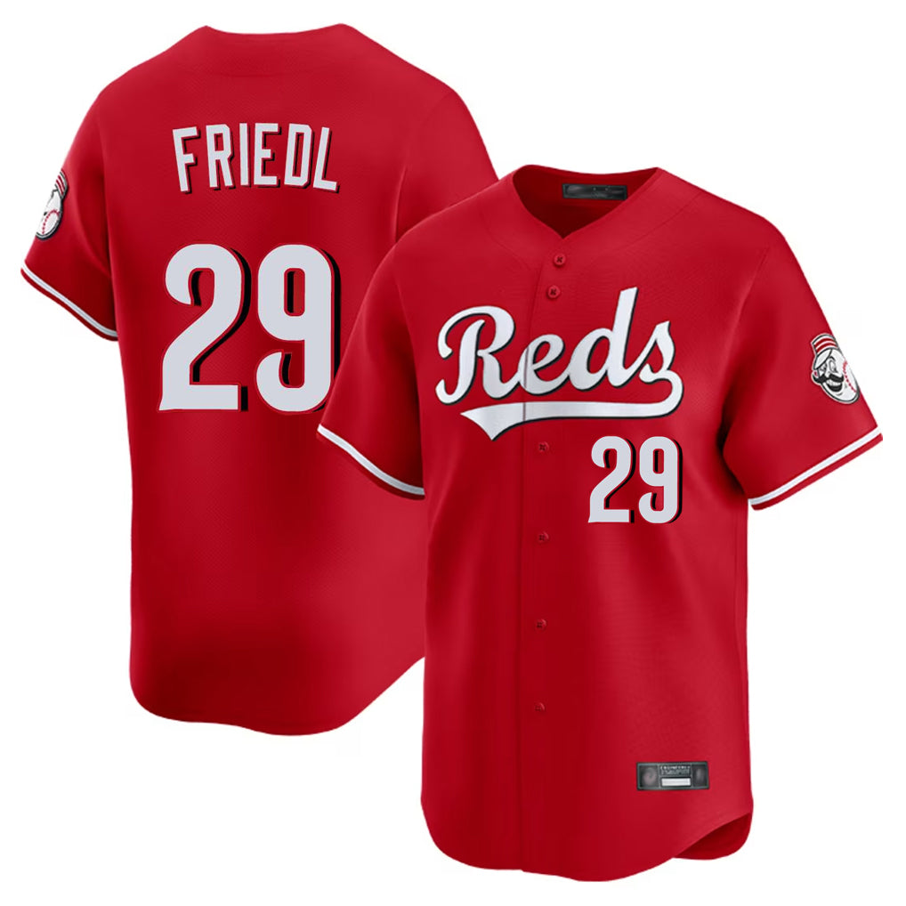 Davalo C.Reds #29 TJ Friedl Player Red Home Limited Stitched Jerseys