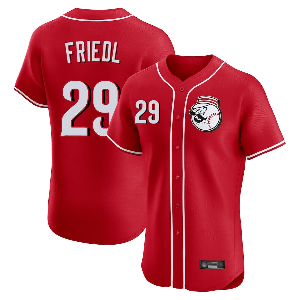Davalo C.Reds #29 TJ Friedl Player Red Limited Elite Home Game Stitched Jerseys