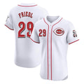 Davalo C.Reds #29 TJ Friedl Player White Limited Elite Home Stitched Jerseys