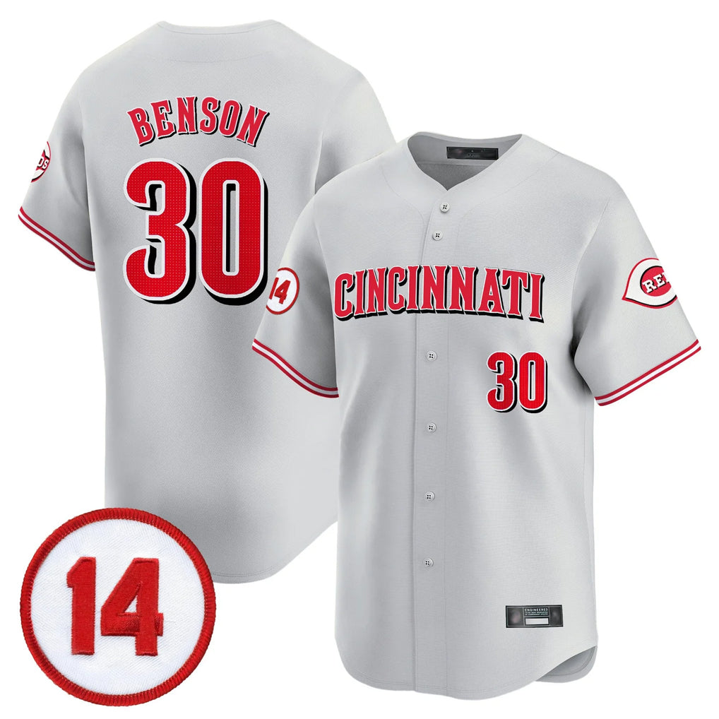 Davalo C.Reds #30 Ken Griffey Player Gray Vapor Premier Limited Home Stitched Jerseys