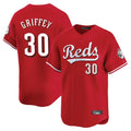 Davalo C.Reds #30 Ken Griffey Player Red Home Limited Stitched Jerseys