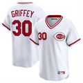 Davalo C.Reds #30 Ken Griffey Player White Cooperstown Collection Limited T-shirt Home Stitched Jerseys