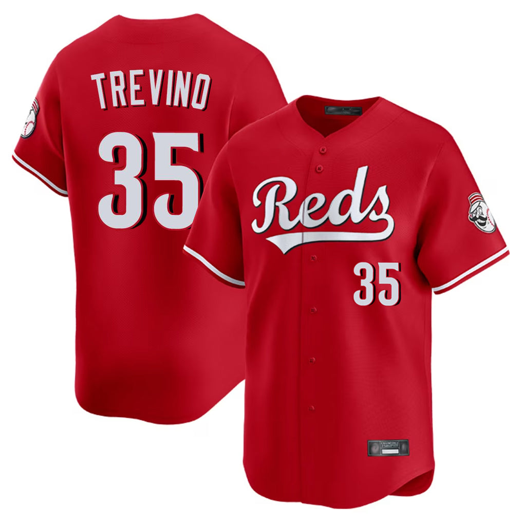 Davalo C.Reds #35 Jose Trevino Player Red Home Limited Stitched Jerseys