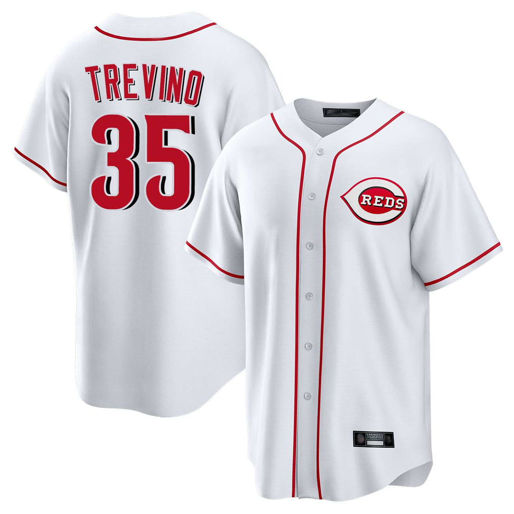 Davalo C.Reds #35 Jose Trevino Player White Game Home Stitched Jerseys
