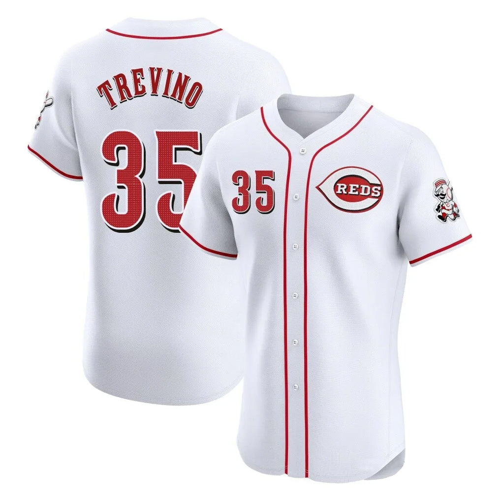 Davalo C.Reds #35 Jose Trevino Player White Limited Elite Home Stitched Jerseys