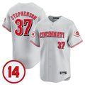 Davalo C.Reds #37 Tyler Stephenson Player Gray Vapor Premier Limited Home Stitched Jerseys