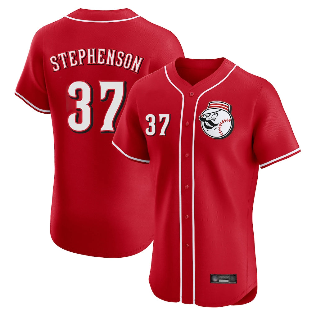 Davalo C.Reds #37 Tyler Stephenson Player Red Limited Elite Home Game Stitched Jerseys