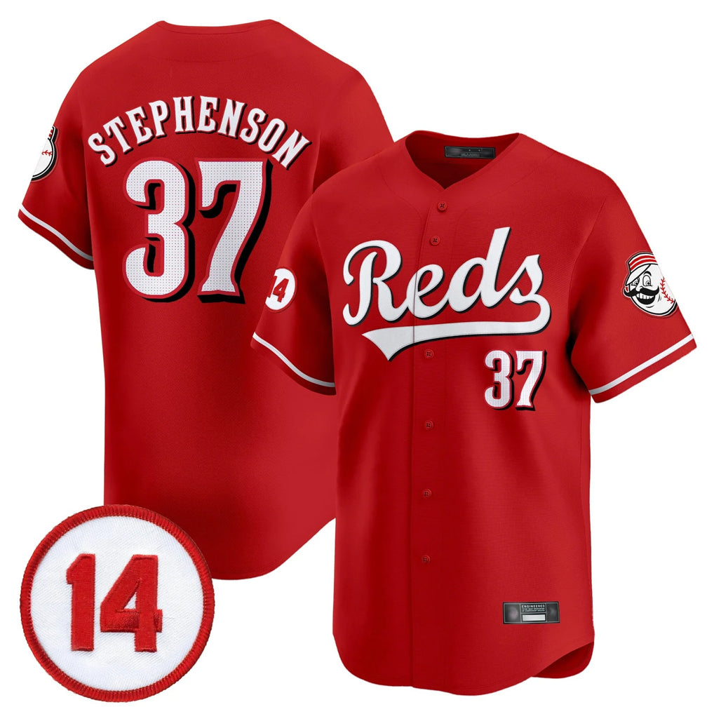 Davalo C.Reds #37 Tyler Stephenson Player Red Vapor Premier Limited Home Stitched Jerseys