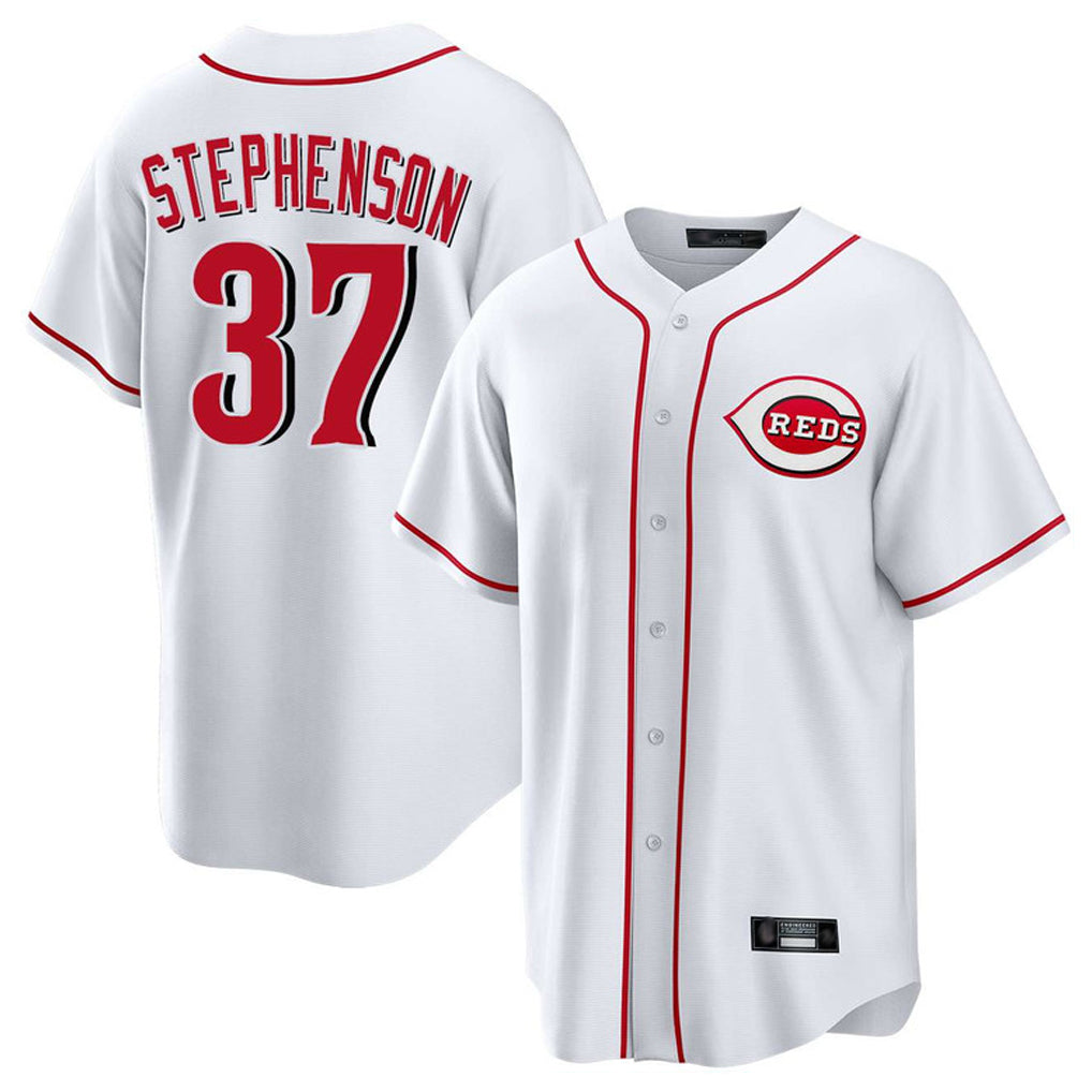 Davalo C.Reds #37 Tyler Stephenson Player White Game Home Stitched Jerseys